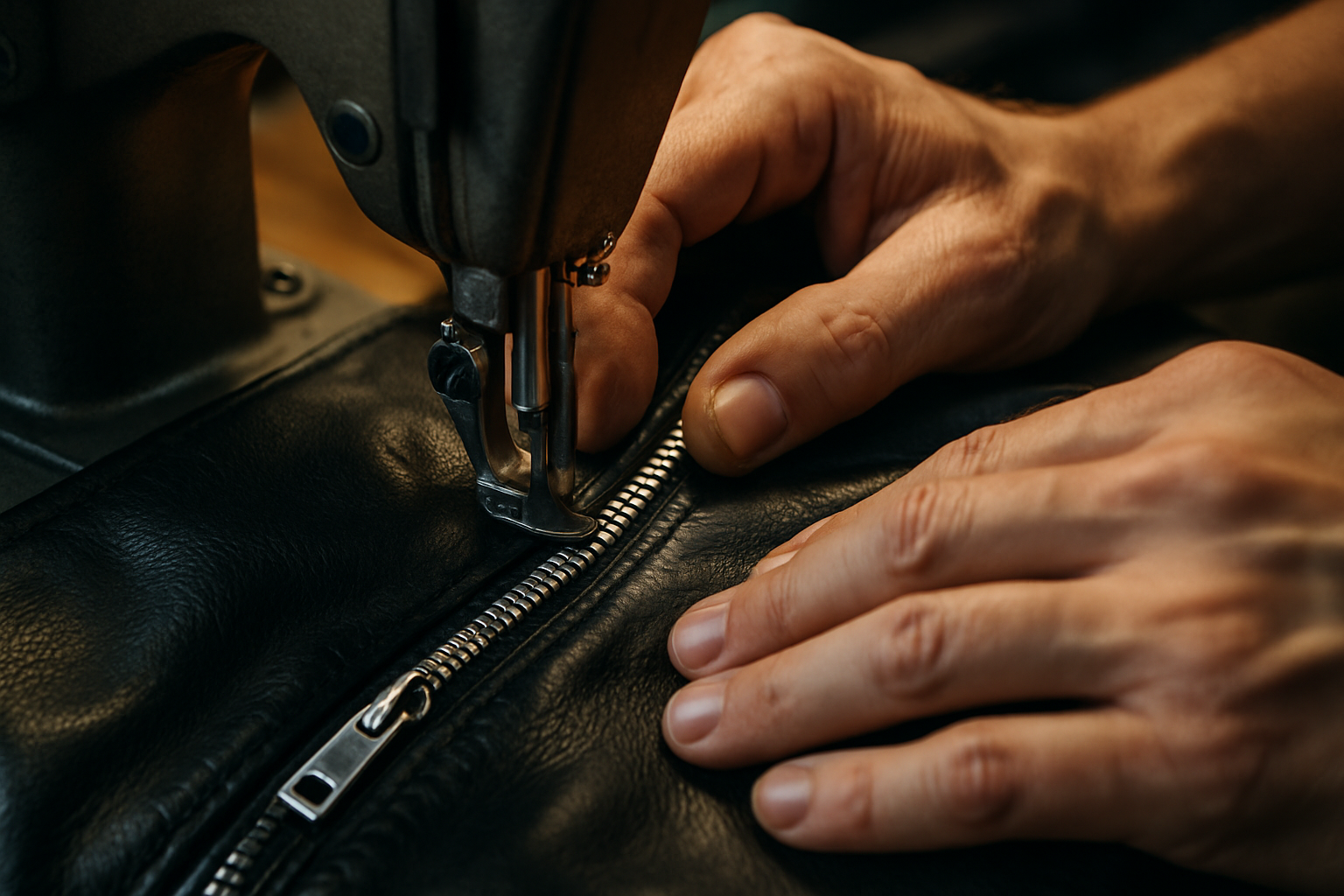 Installing Zippers in Leather Jackets
